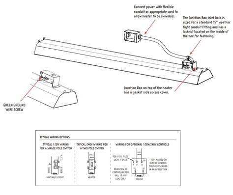 where to locate junction box for infratec heater|how to install infratech heater.